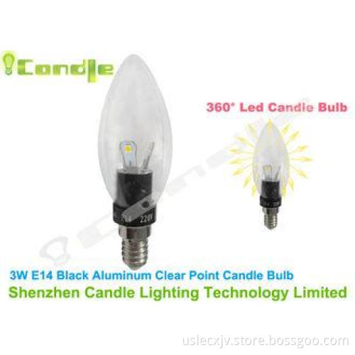 3500K - 5000k Led Candle Lamp Sharp Tip 6pcs Epistar Chip 3